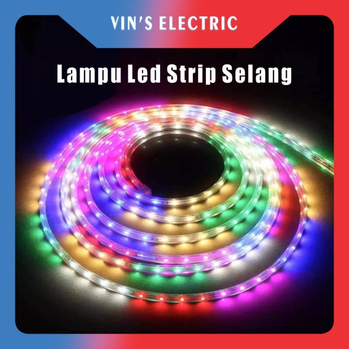 Lampu LED STRIP SELANG 10 M 5050 OUTDOOR RGB/ LED STRIP WARNA WARNI