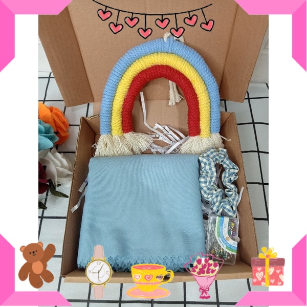 

KADO HAMPERS BAYI ANAK MUDA REMAJA PACAR KEKASIH BIKIN ROMANTIS ANNIVERSERY/ Hampers Box Cewek Hijab Rainbow Kado Ultah/Wisuda/Anniversary / ULTAH LAHIRAN WISUDA JADIAN