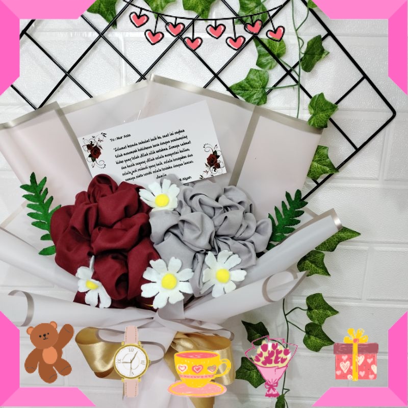 

HAMPERS BAYI ANAK MUDA REMAJA PACAR ISTRI BIKIN ROMANTIS ANNIVERSERY/ Buket 2pcs Hijab Segiempat Voal Kado wisuda/ultah/wedding / ULTAH LAHIRAN WISUDA JADIAN