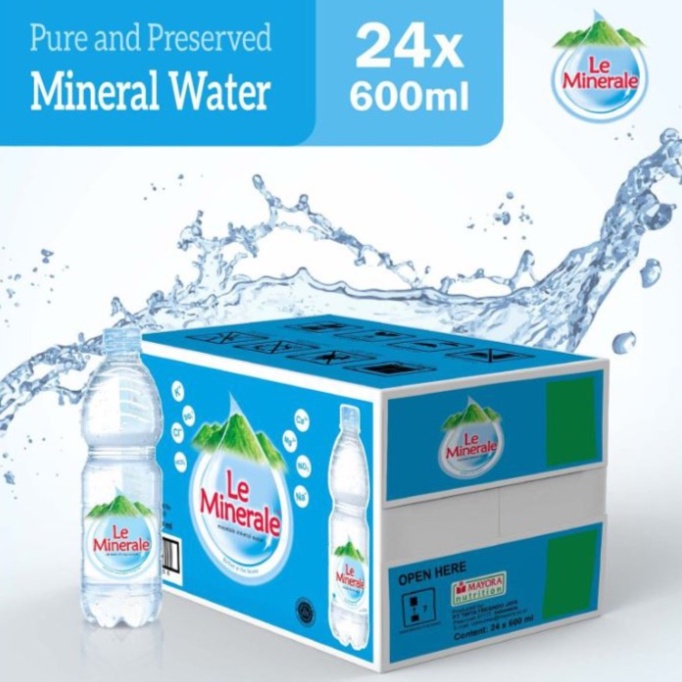 

LE MINERALE AIR MINERAL 600ML 1 DUS ISI 24 BOTOL