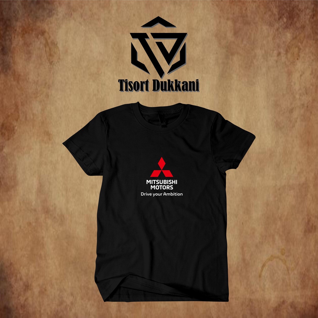 Kaos Baju MITSUBISHI MOTORS DRIVE YOUR AMBITION LOGO Kaos Otomotif