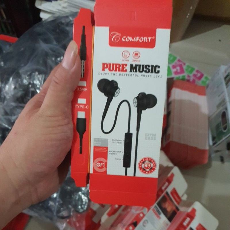Headset earphone handfree hanset handset comfort bazzoka basoka bazoka G1 GF1 F1 superextra bass pak