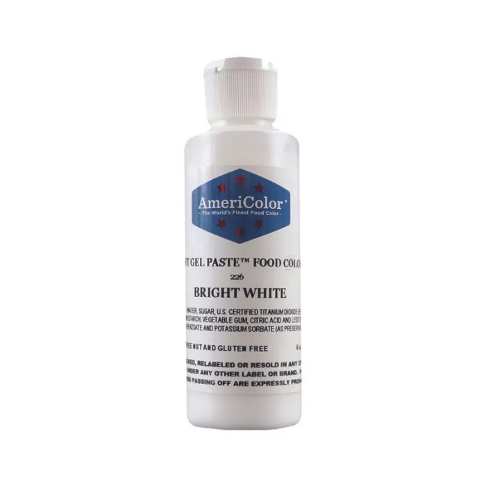 

Promo [ Best Seller ] AMERICOLOR SOFTGEL PASTE FOOD COLORING BRIGHT WHITE 0.75 oz & 6 oz - 6 oz