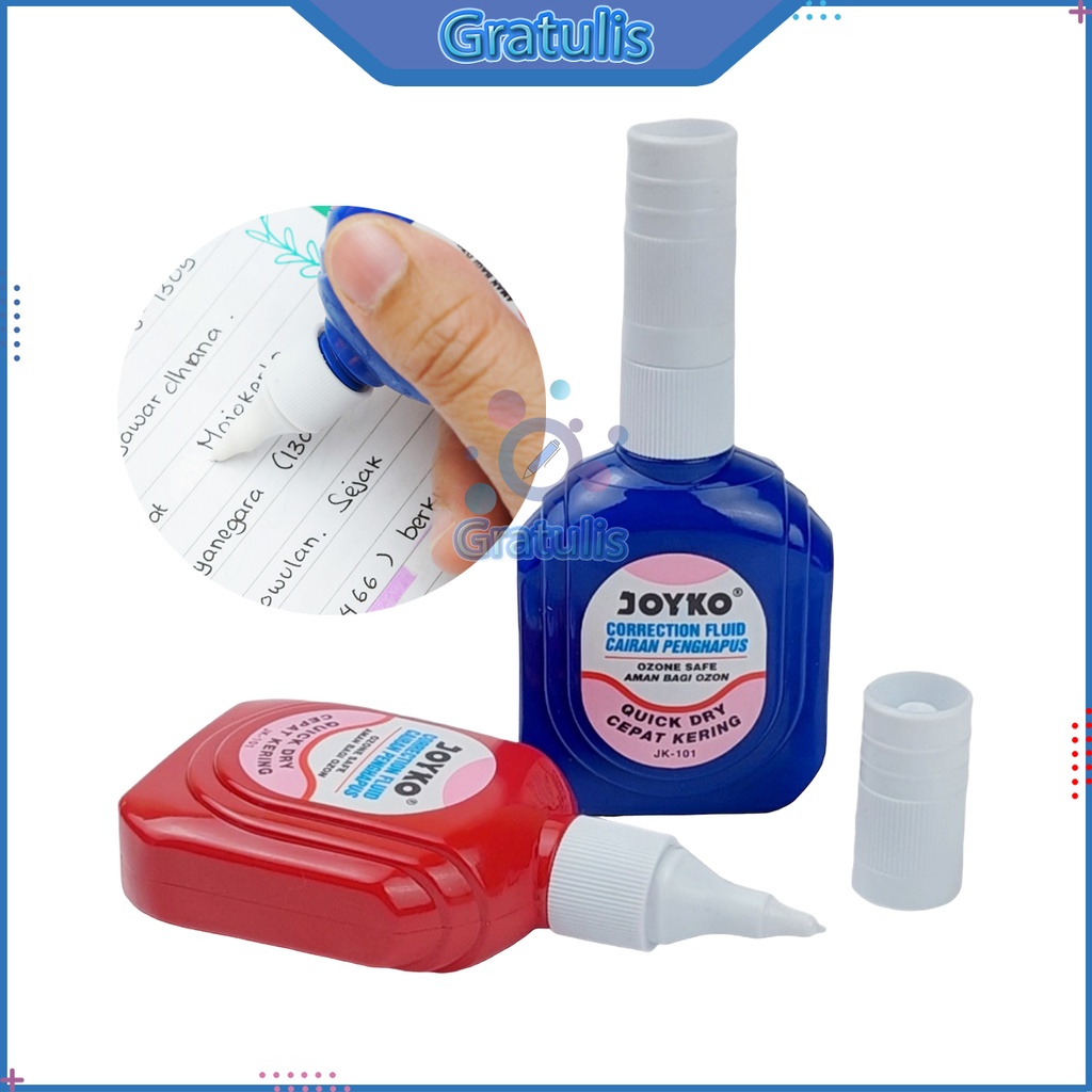 

TIPE X CAIR JOYKO [JK-101/1 PCS] / TIP EX FLUID PENGHAPUS PULPEN / CORECTION TAPE / TIPE-X 1 BUAH