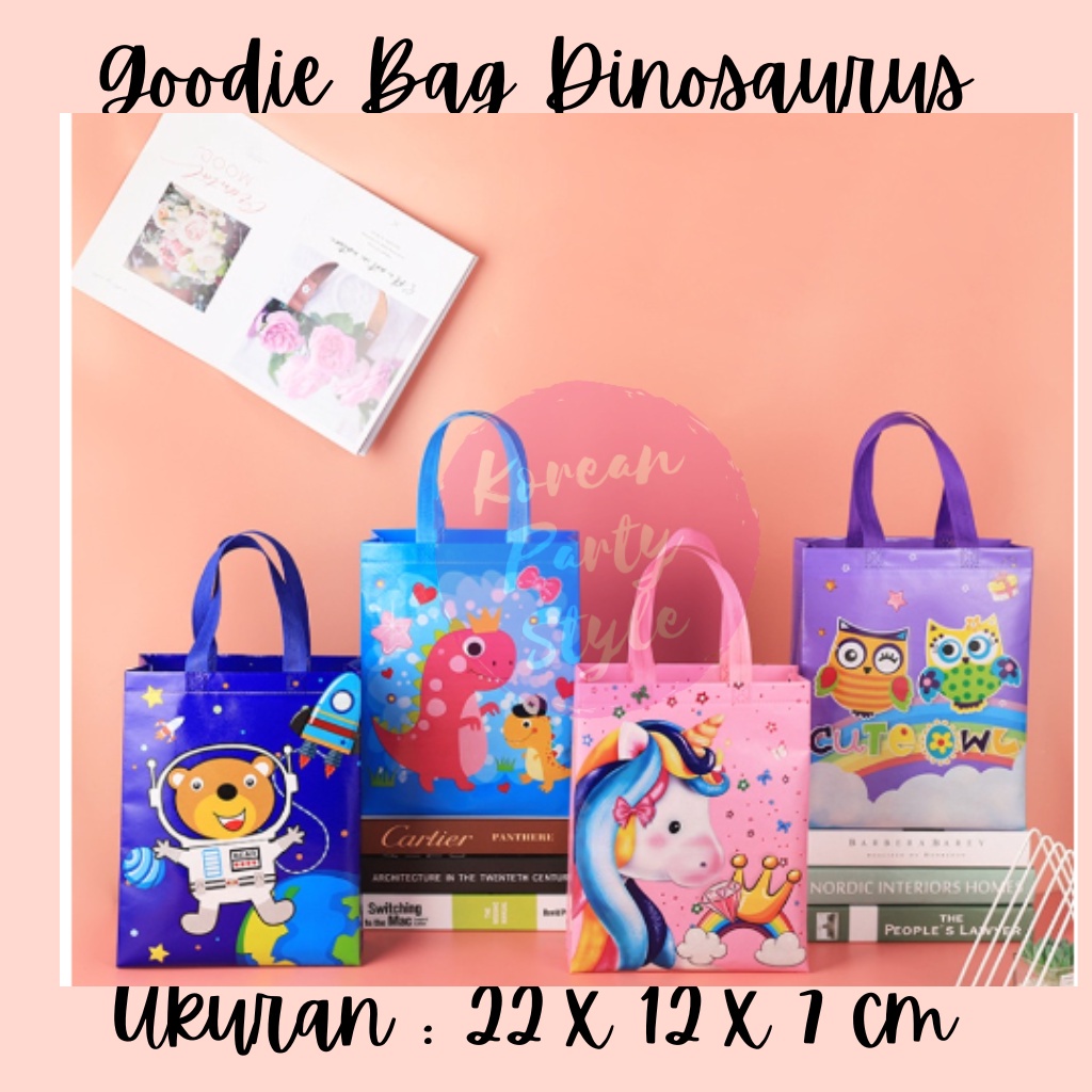 

REJEKI GOODIE BAG ULANG TAHUN BINGKISAN TAS KARUNG PLASTIK GOODIE BAG UNICORN/DINO DX32