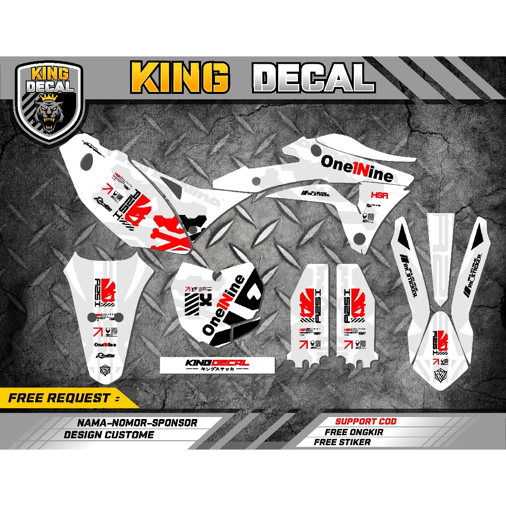 DECAL STICKER KLX GORDON FULL BODY / DECAL GORDON / DECAL STIKER VARIASI KLX GORDON / STICKER KLX ST