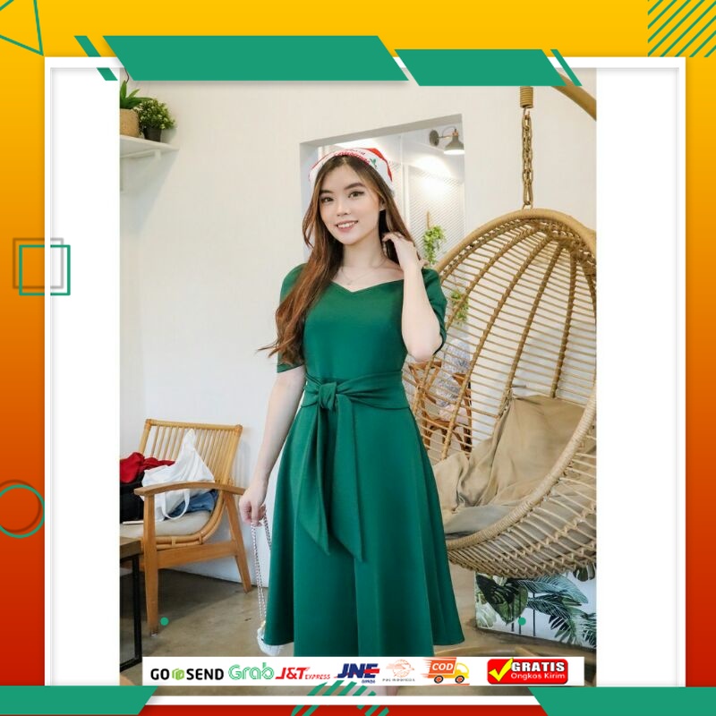 DRESS GAUN PESTA MODEL BARU /DRESS SISCA DRESS SCUBA GAUN PESTA