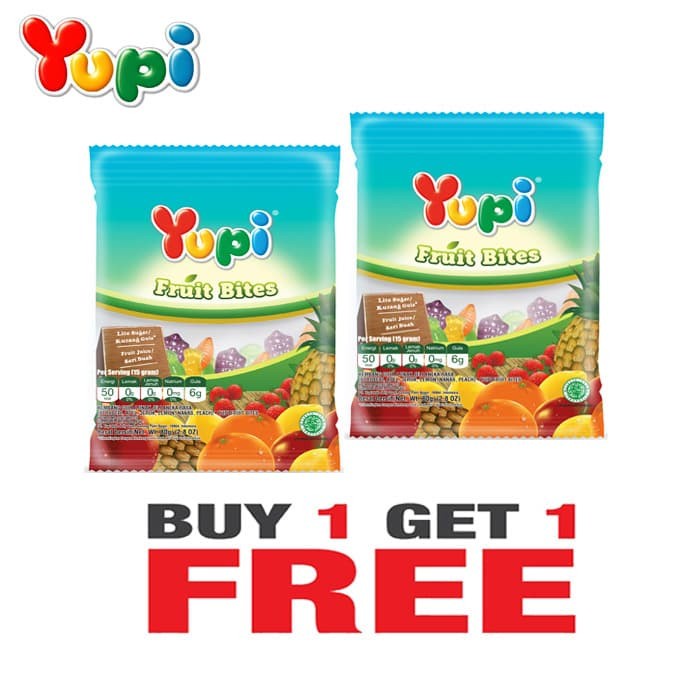 

✨PROMO✨ -Yupi Fruit Bites 80 Gram Buy 1 Get 1 Free