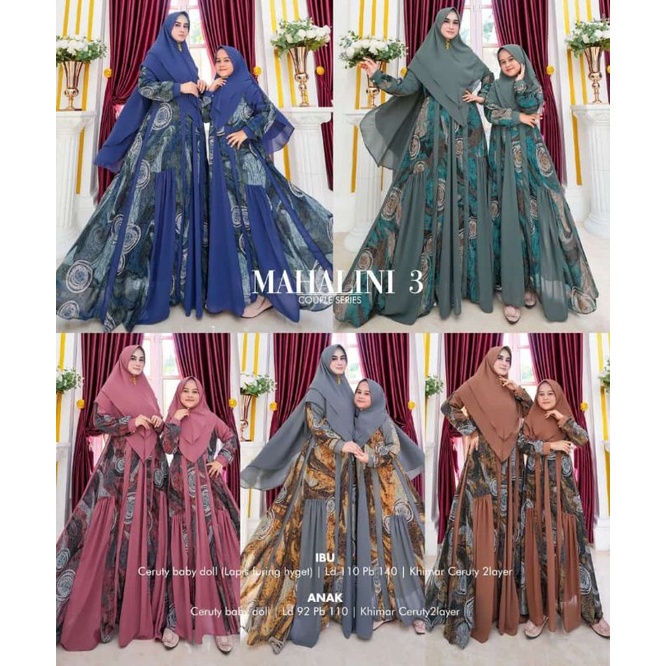 KOLEKSI BV COUPLE MAHALINI / COUPLE MARWAH/COUPLE AISYAH COUPLE SYARI IBU ANAK