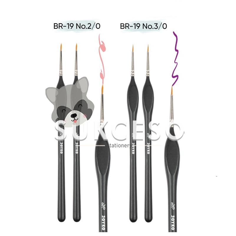 

Joyko Brush Kuas Cat Air Lukis BR-19 Brush Acrylic Ergonomic Triangular
