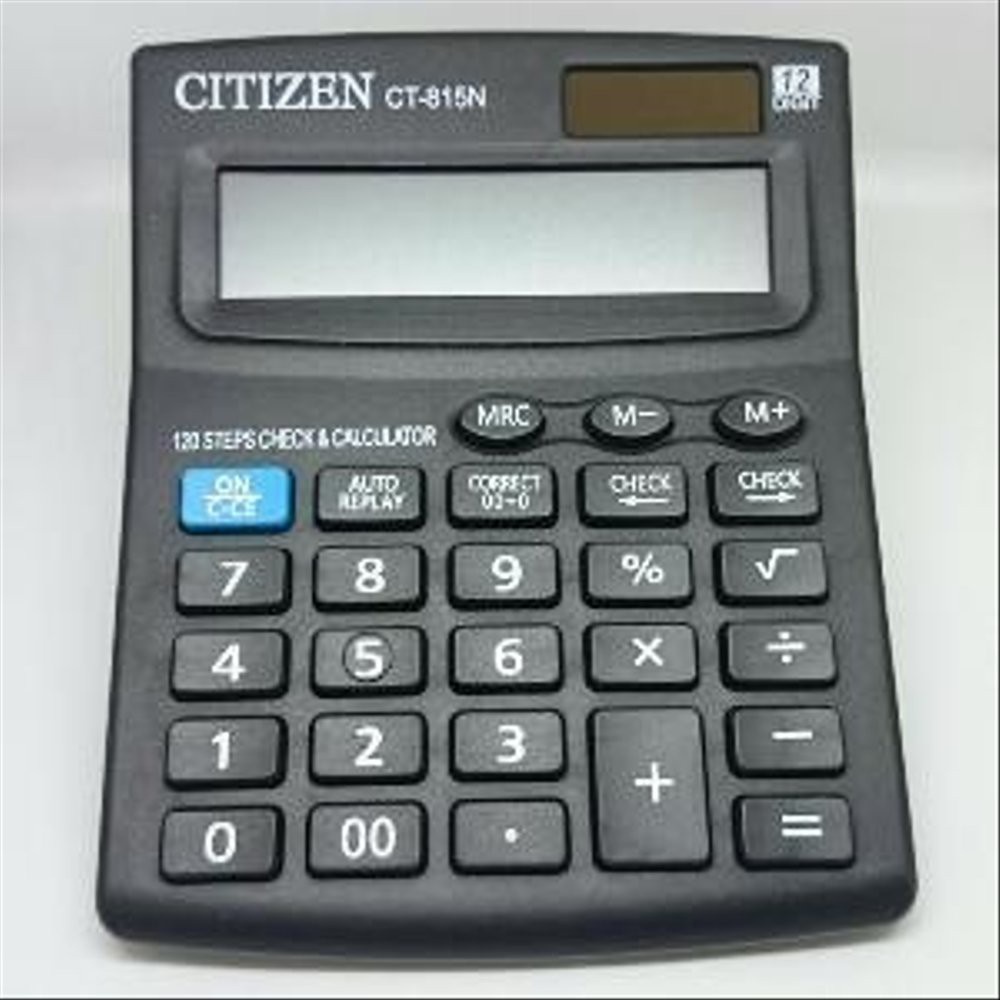 

KALKULATOR CITIZEN CT-815N 12 DIGIT CHECK AND CORRECT