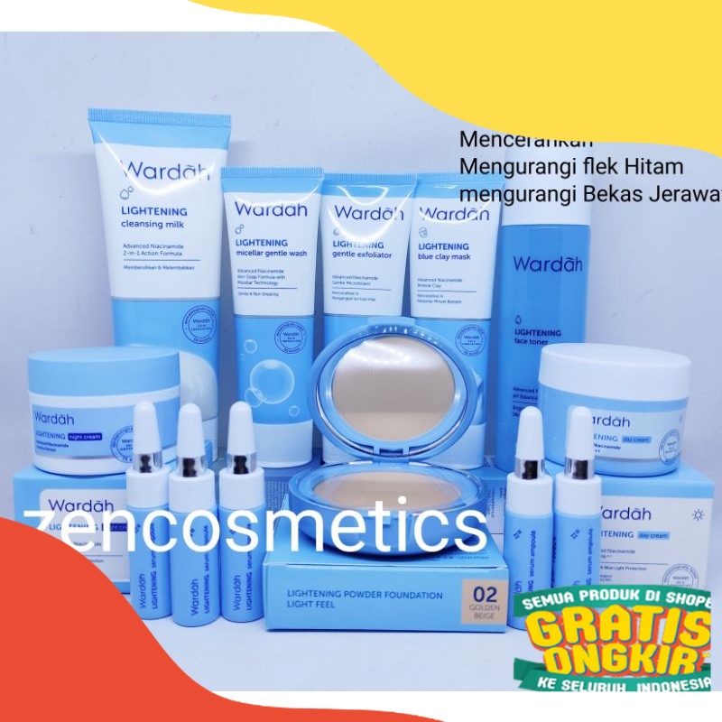 Wardah Paket Lightening Series Seserahan/ Paket Wardah Original Lengkap/ Paket Kosmetik Lamaran/ Gre