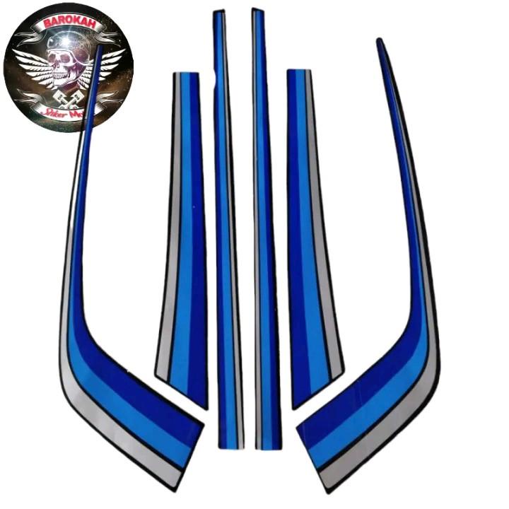 AJS Striping Stiker Polet list motor honda gl max 1991 biru 1992    Stiker Bisa Cod
