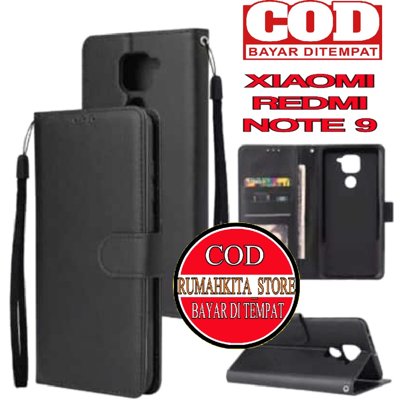 XIAOMI REDMI NOTE 9 FLIP LEATHER CASE PREMIUM-FLIP WALLET CASE KULIT UNTUK XIAOMI REDMI NOTE 9 - CAS
