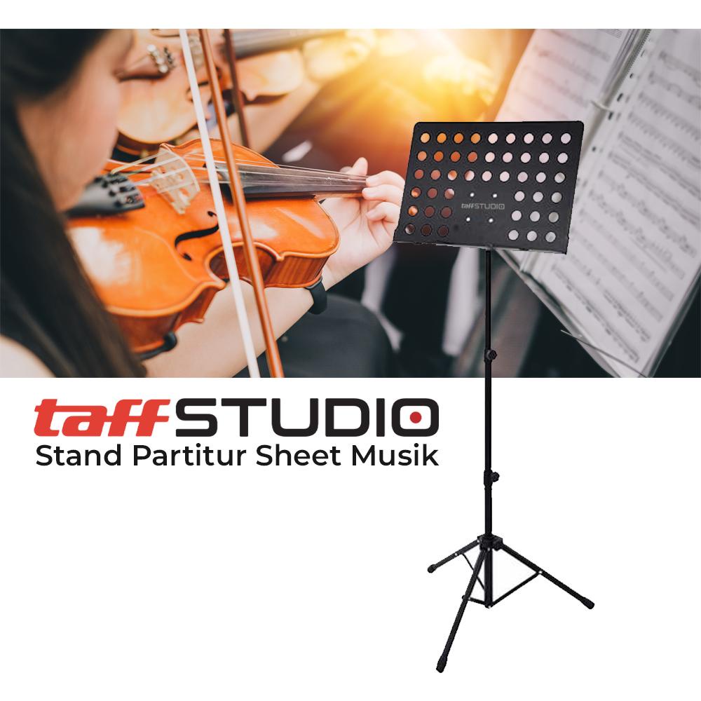 Alat Musik TaffSTUDIO Stand Partitur Sheet Musik - P-06HC - Black Music Terlaris