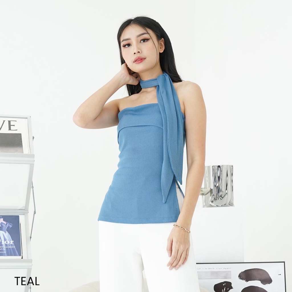 Kemben Rib Knit Layer Struci Atasan Top Wanita
