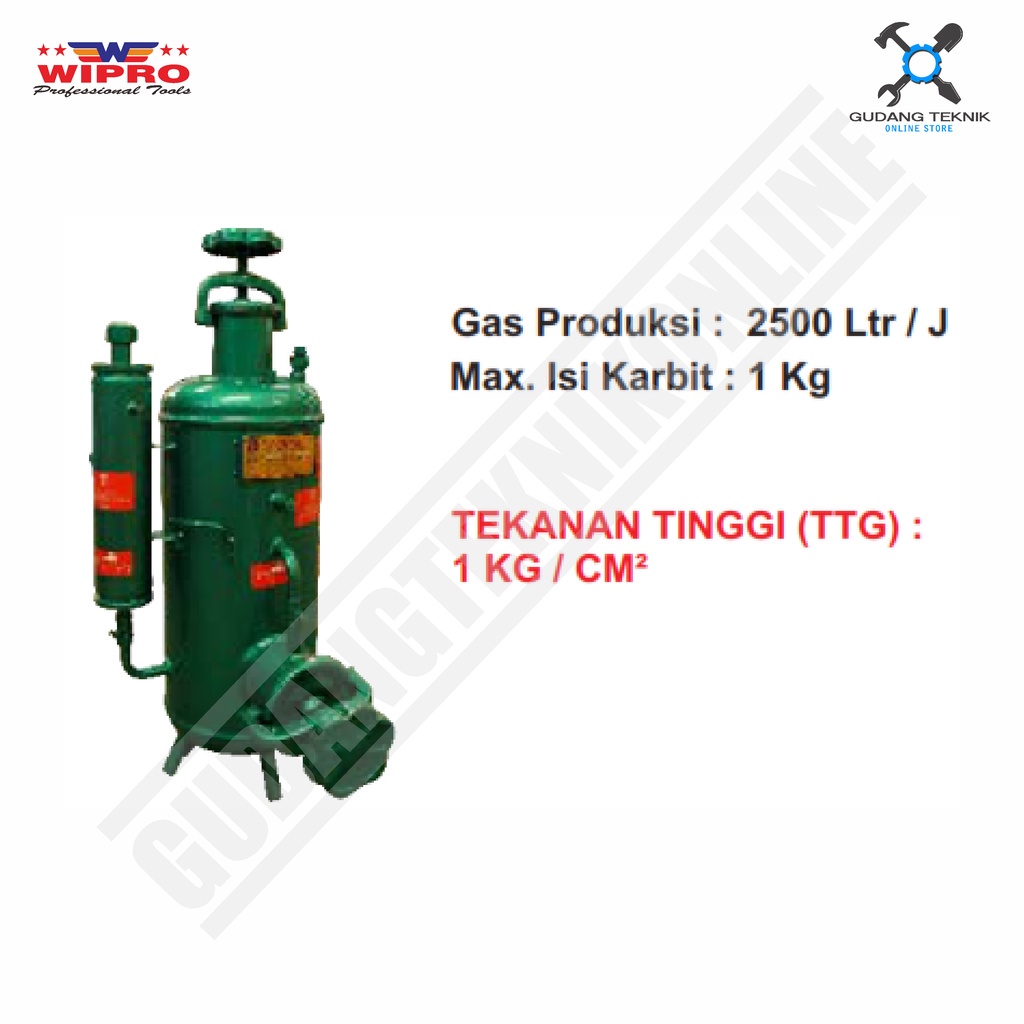 Tangki Las Karbit 1kg Tekanan Tinggi WIPRO / Tabung Las Karbit 2500 Ltr-J WIPRO