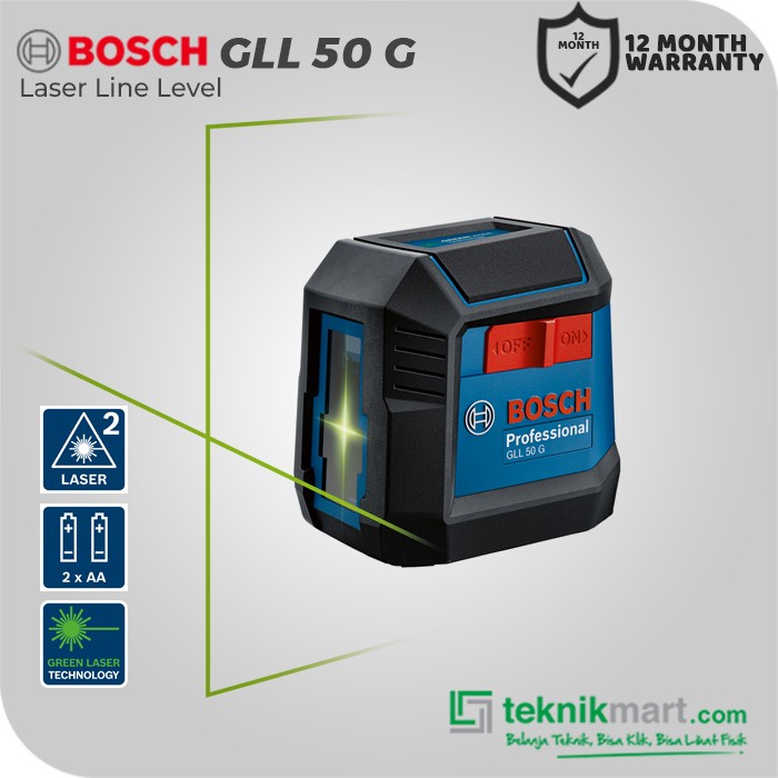 Bosch Laser Line Level / Laser Garis Waterpass 15Meter GLL 50 G