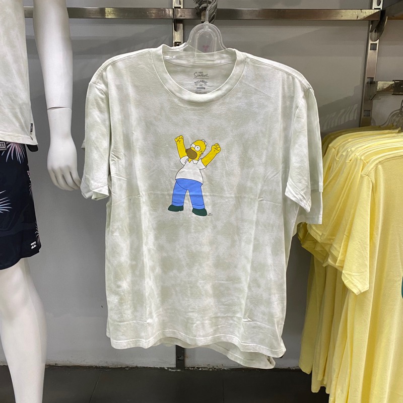 Kaos Billabong The Simpsons White Cream Original