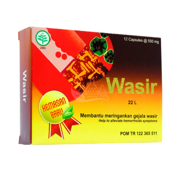 12 kapsul WASIR, UNTUK MENGOBATI WASIR HERBAL