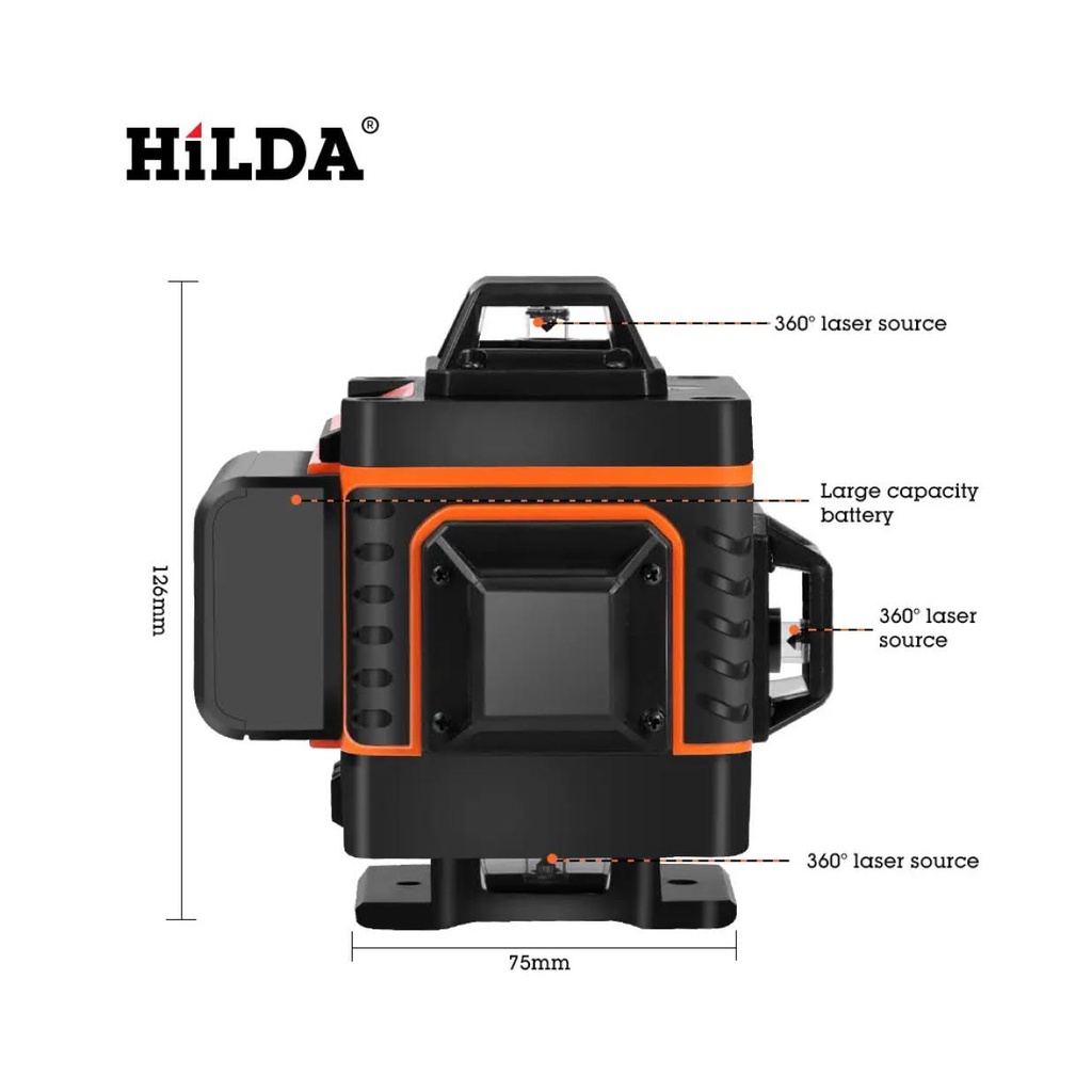 Mesin Self Leveling Laser 4D 16 Line with Remote / Laser level