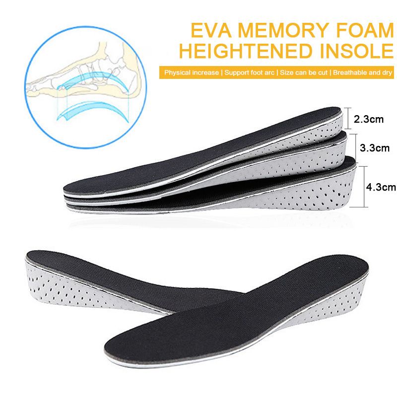 Insole Peninggi Badan 4cm / Sol Penambah Tinggi Badan Air Cushion Adjustable Height / 3 Layer Insole
