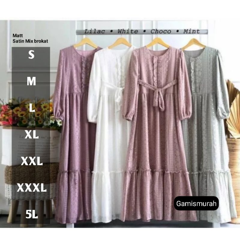 Mifaa.id - ATHLEA DRESS BRUKAT/ DRESS LEBARAN/ DRESS MEWAH/ BUSUI FRIENDLY | UKURAN S M L XL XXL XXX