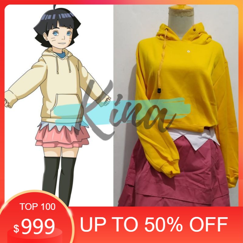 AKSESORIS COSPLAY/ Boruto: Naruto Next Generation Uzumaki Himawari Cosplay Costume Anime