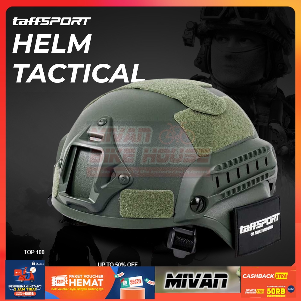 Helm Tactical Airsoft Gun Paintball Green