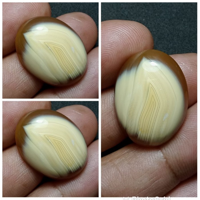 Natural Batu Akik Motif Gambar Ujung Pisau Besi Knife Rambo Unik Antik