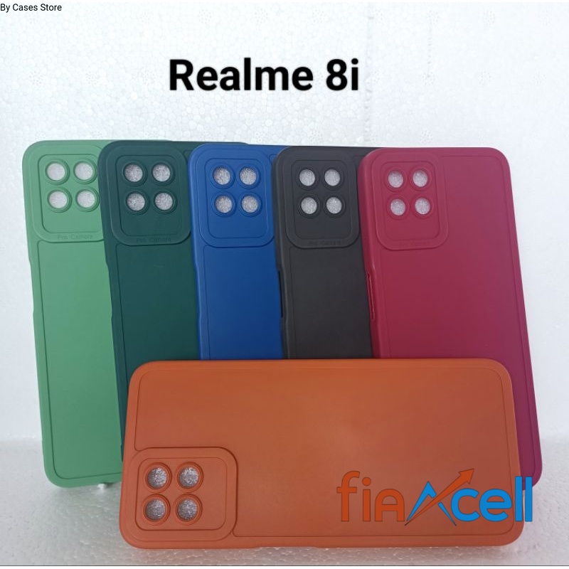 Case Pro Camera Realme 8i Softcase  Makaron Protect Camera