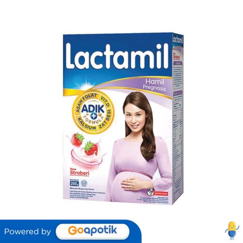 Lactamil Pregnasis Susu Ibu Hamil Rasa Strawberry 200 Gram Box