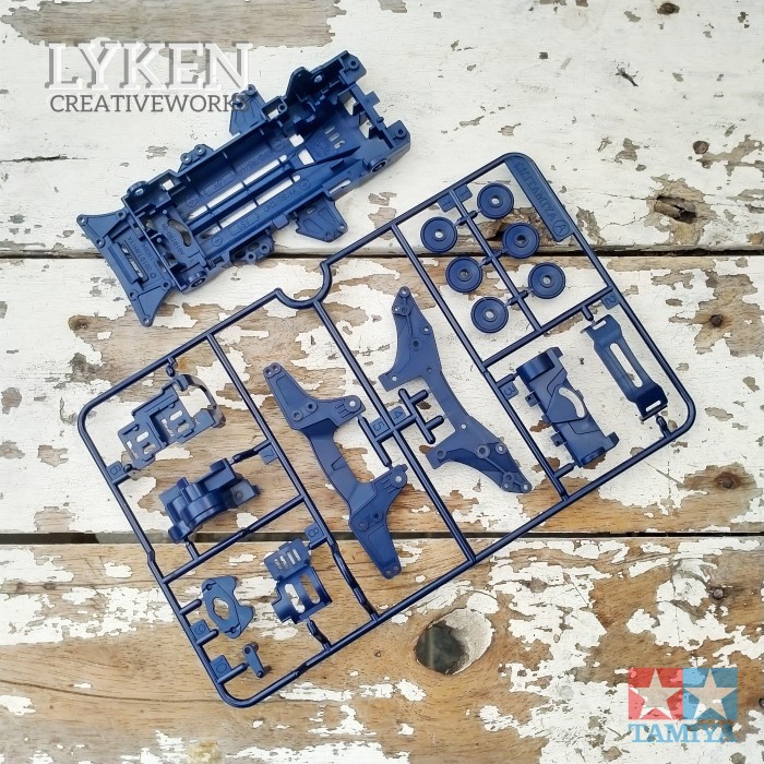 Tamiya Chassis VZ / VZ Chassis Dark Blue + Gear Box Made In Japan