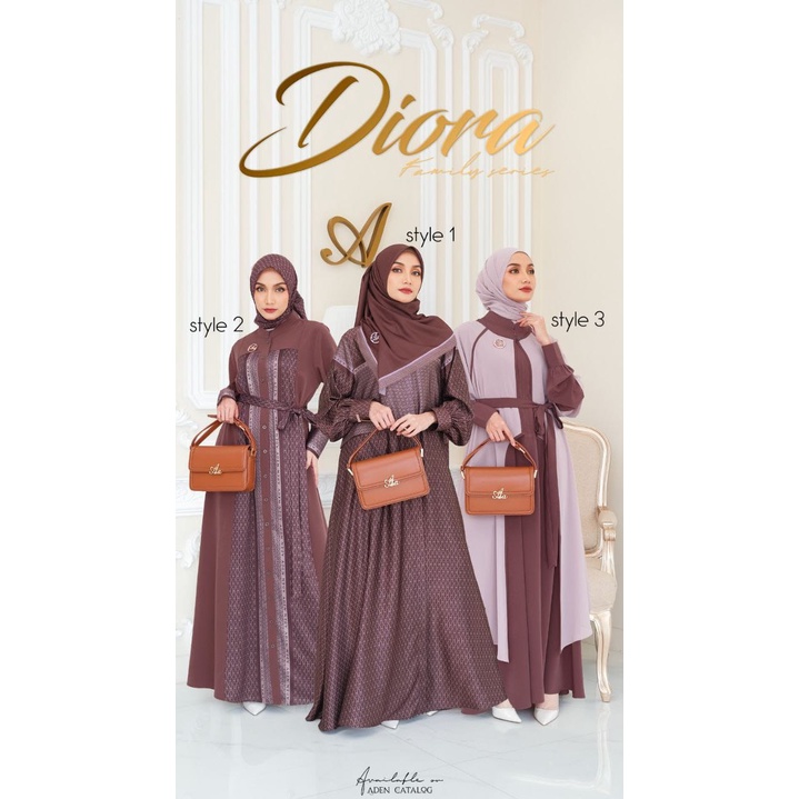 Gamis Mom Diora Family Series Pomegranate by Aden Hijab