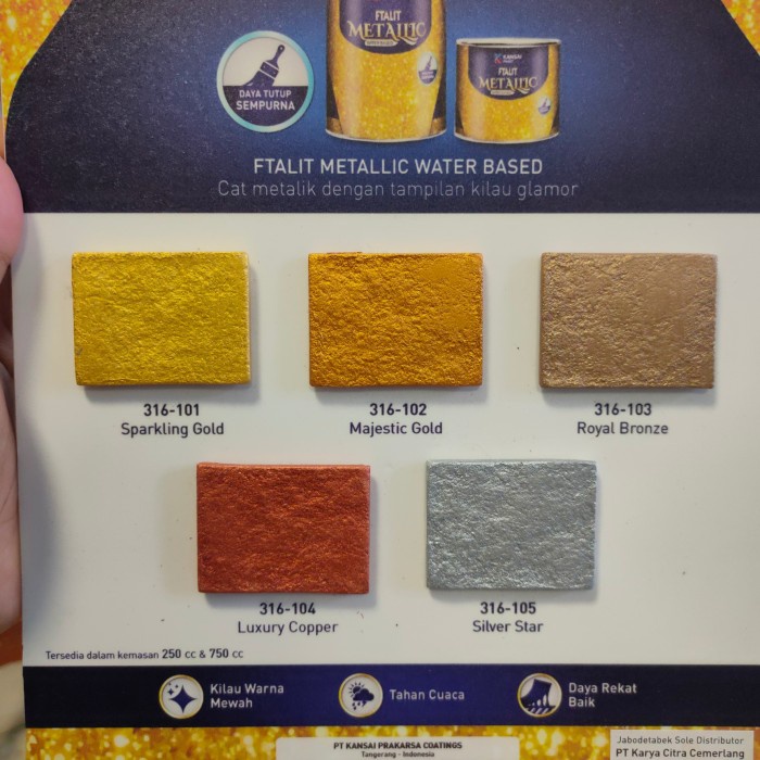 Kansai Ftalit Metallic Gold 750cc Waterbased