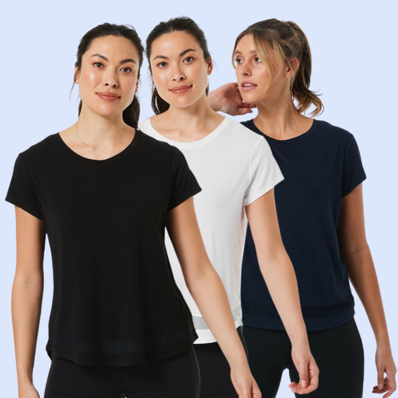 Kaos Wanita Branded AKT002 Anko Active Women Short Sleeve Mesh Tee