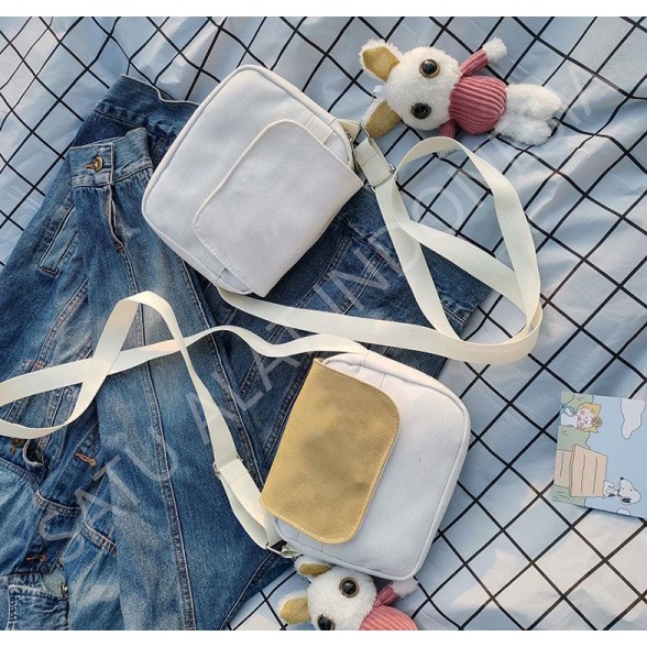 SATU ALAT Tas Selempang DAISY 100% Canvas Premium Tebal Tas Kanvas// TAS IMPORT KEREN MODEL BARU / T