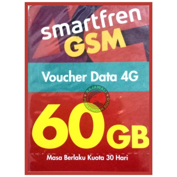 Voucher Isi Ulang FISIK Smartfren 60GB Jual Paket Data Pulsa Token GRATIS ONGKIR