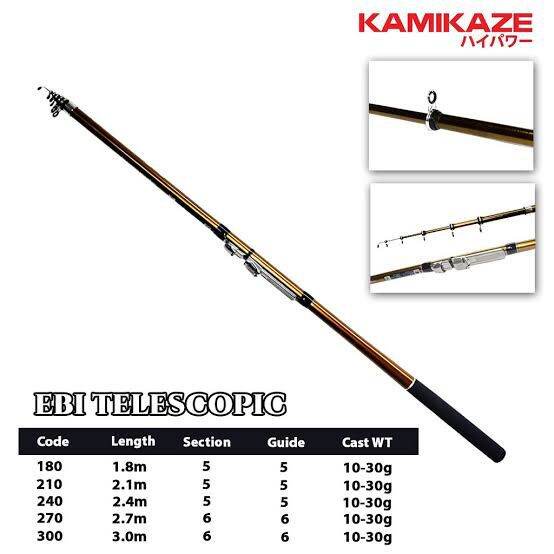 joran antena lentur kamikaze ebi ukuran 180cm 210cm 240cm