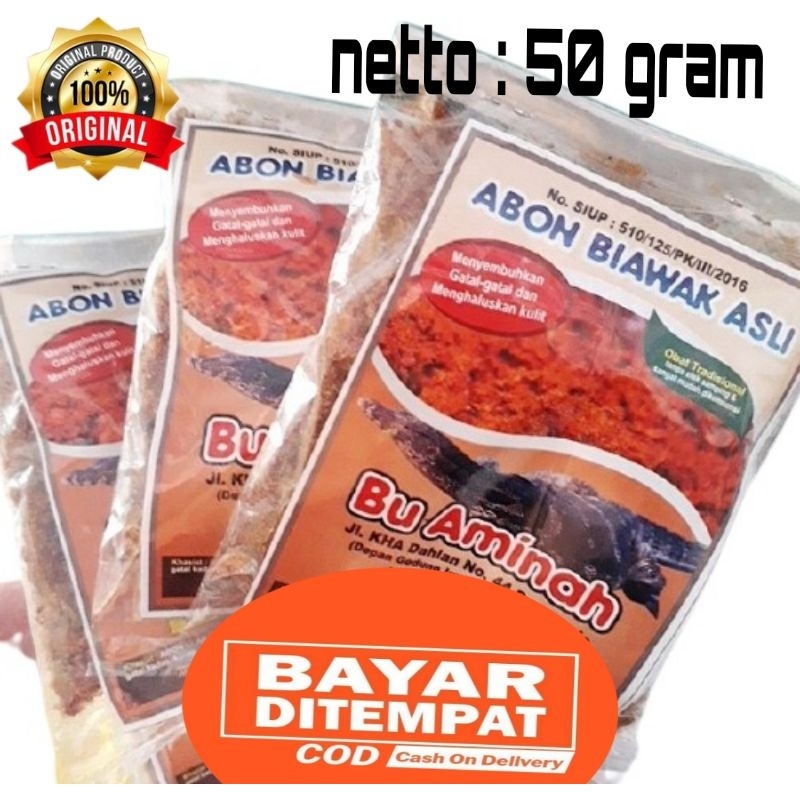 

Abon Biawak Asli Bu Aminah 100 % Original Ampuh mengobati segala penyakit kulit gatal-gatal,, kadas , kurap,Exim ,kutu air,panu , jerawat ,jamur dll Best Seller