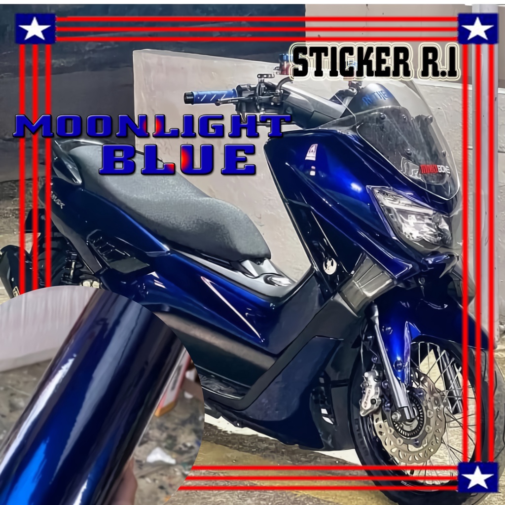 Sticker Scotlite Hitam Lembayung Biru Fanchi Pet Tanzanite Blue Stiker Skotlet Motor Biru Lembayung 