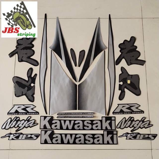 Striping ninja rr stiker kawasaki ninja rr old 2010 hitam
