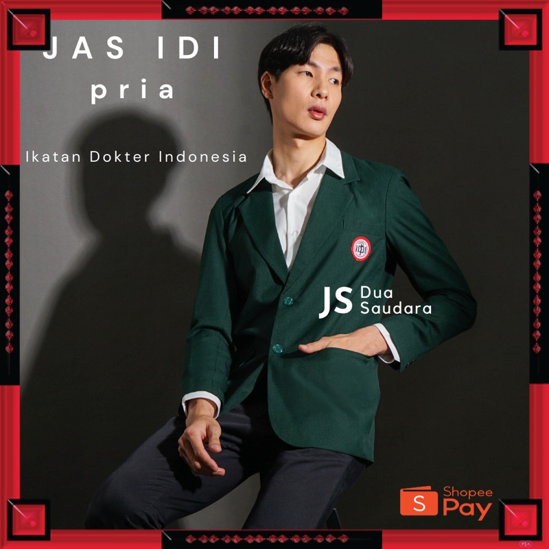 12.12 SERAGAM SALE / JAS IDI PRIA TERMAUSK LOGO/ BAJU HIJAU IDI / JAS IKATAN DOKTER INDONESIA / BAJU