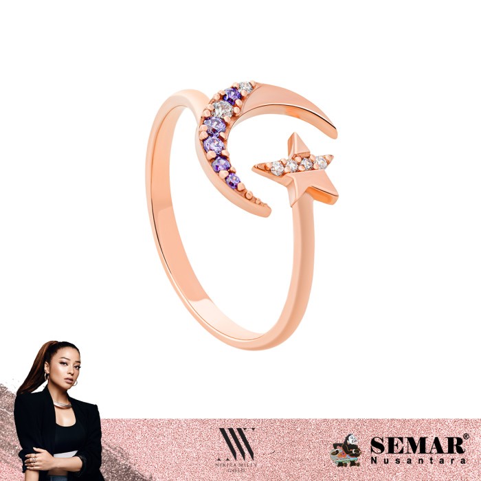 Nikita Willy Gold Cincin Emas La Luna 17K Ring