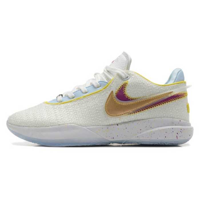 Sepatu Basket LeBron 20 White/Yellow