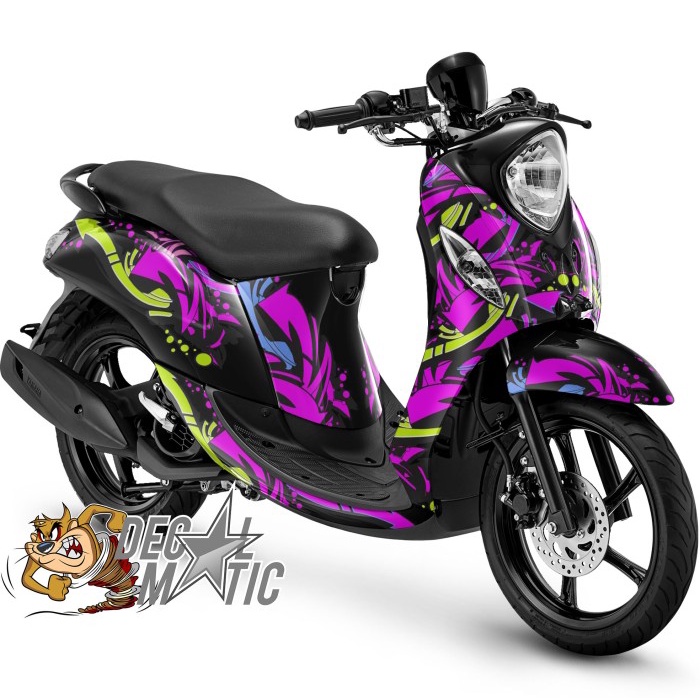 Stiker Full body + Decal Dashboard Fino Karbu FI 125 Premium Grande Grafity Pink