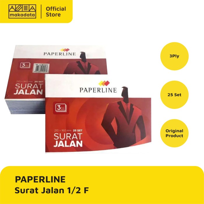 

SURAT JALAN PAPERLINE 3PLY MURAH (10PC)