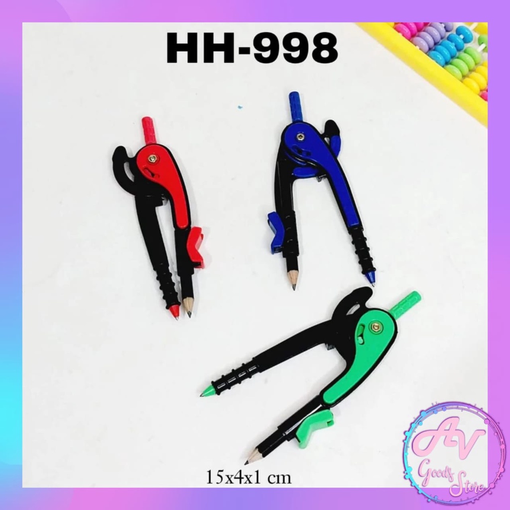 

1pcs Jangka HH-998 / 1buah Jangka renteng / Math Compass Set / Jangka Set