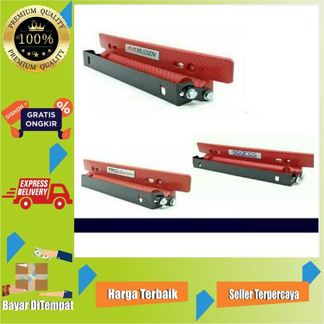 Tatakan Plat Nomor/Dudukan Plat Nomor Mobil JDM Merah Carbon Sepasang