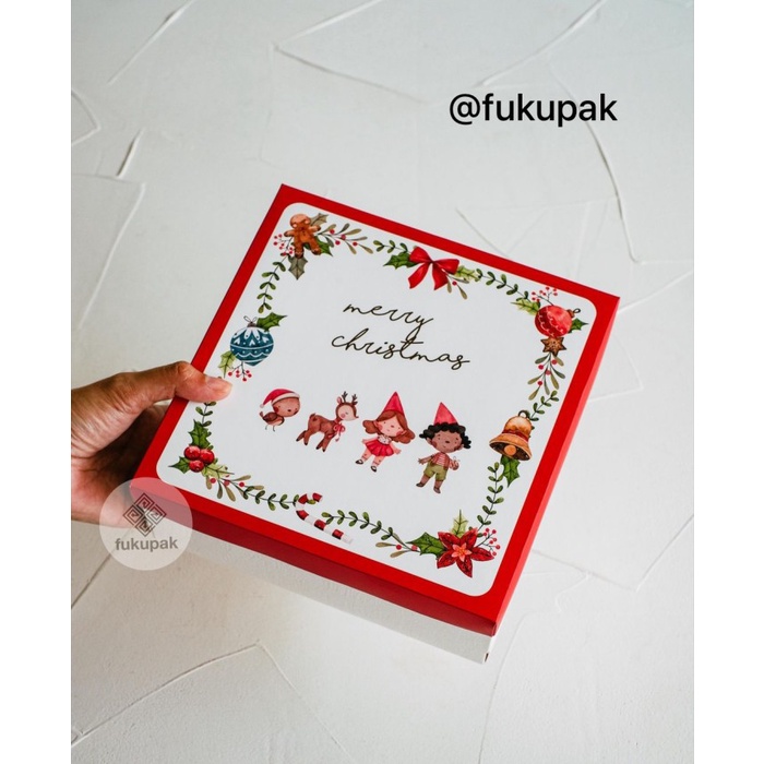 

Christmas Box 20x20 (10pcs) Kotak Dus Natal Cake Brownies Nasi Roti - 20x20xT10